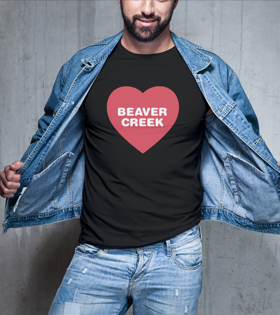 Beaver Creek Red Heart Bold Font T-Shirt