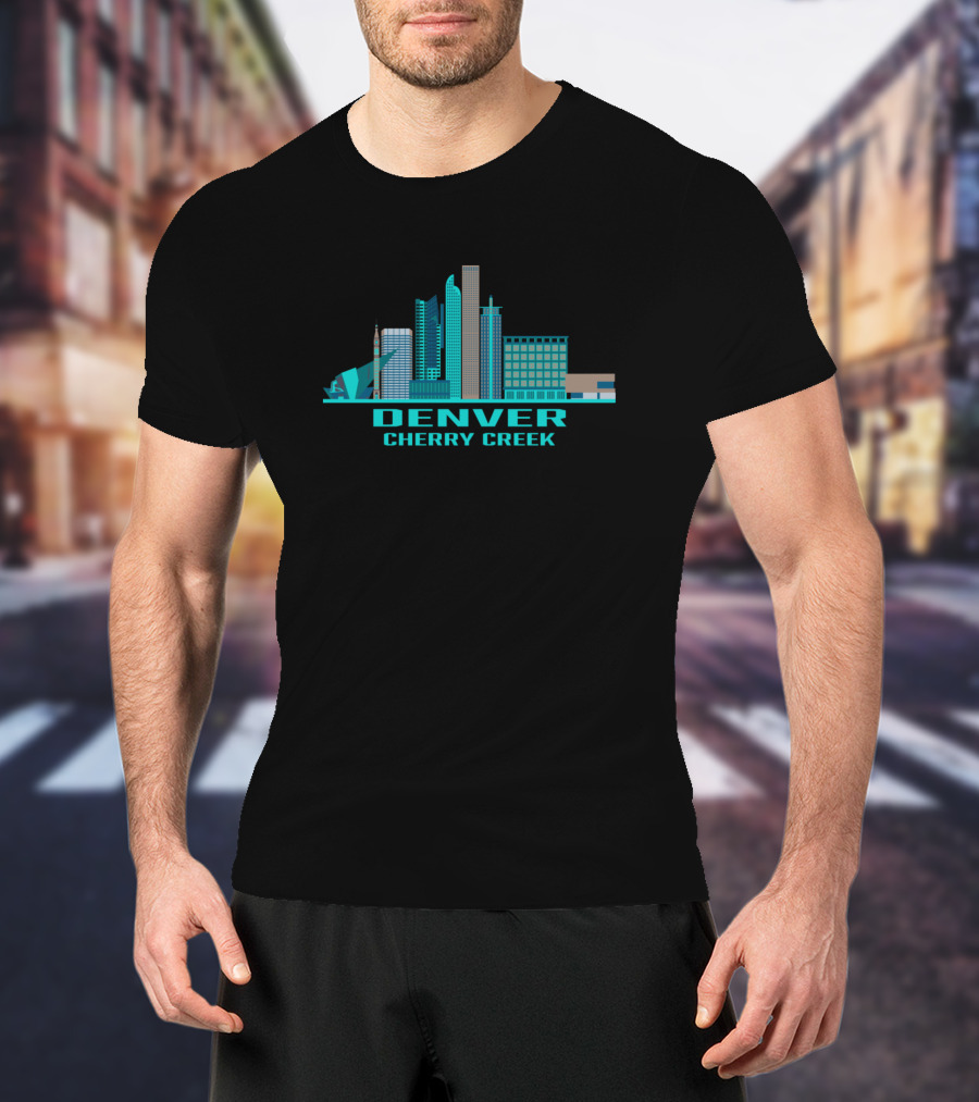 Denver Cherry Creek Colorado Cityscape Skyline T-Shirt