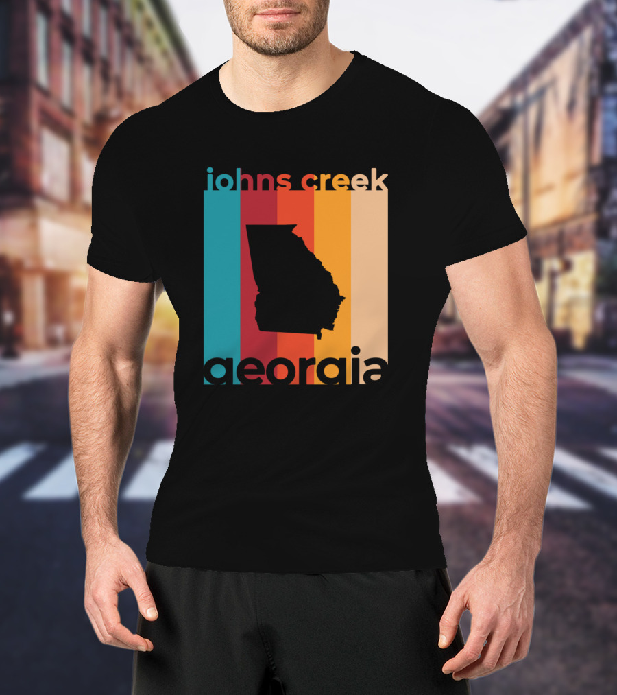 Johns Creek Georgia Retro State T-Shirt