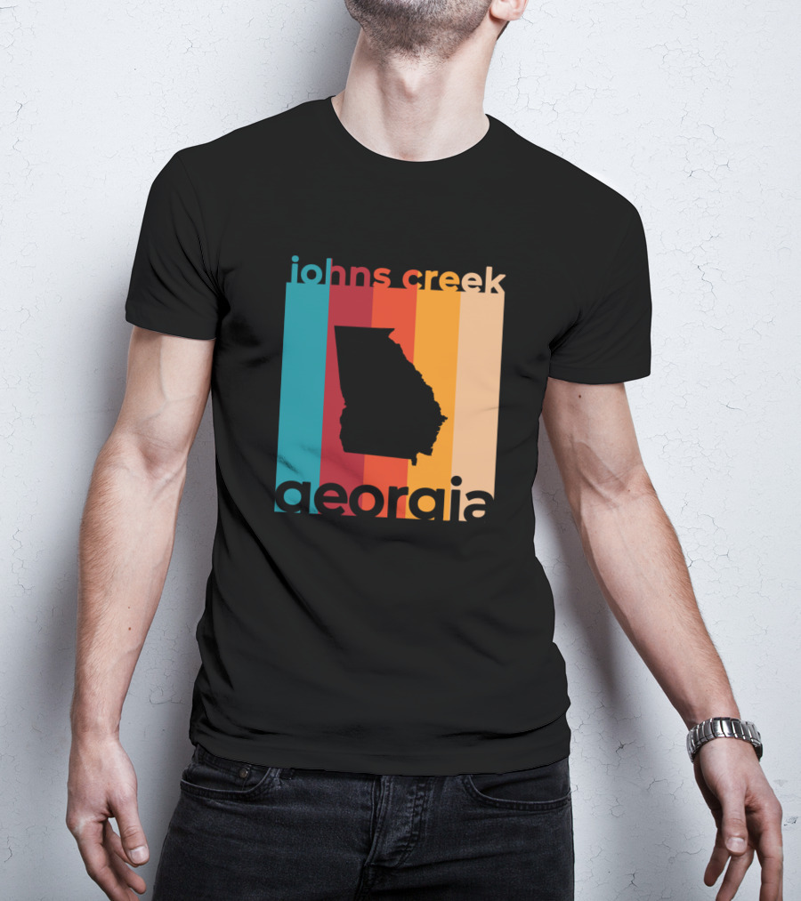 Johns Creek Georgia Retro State T-Shirt