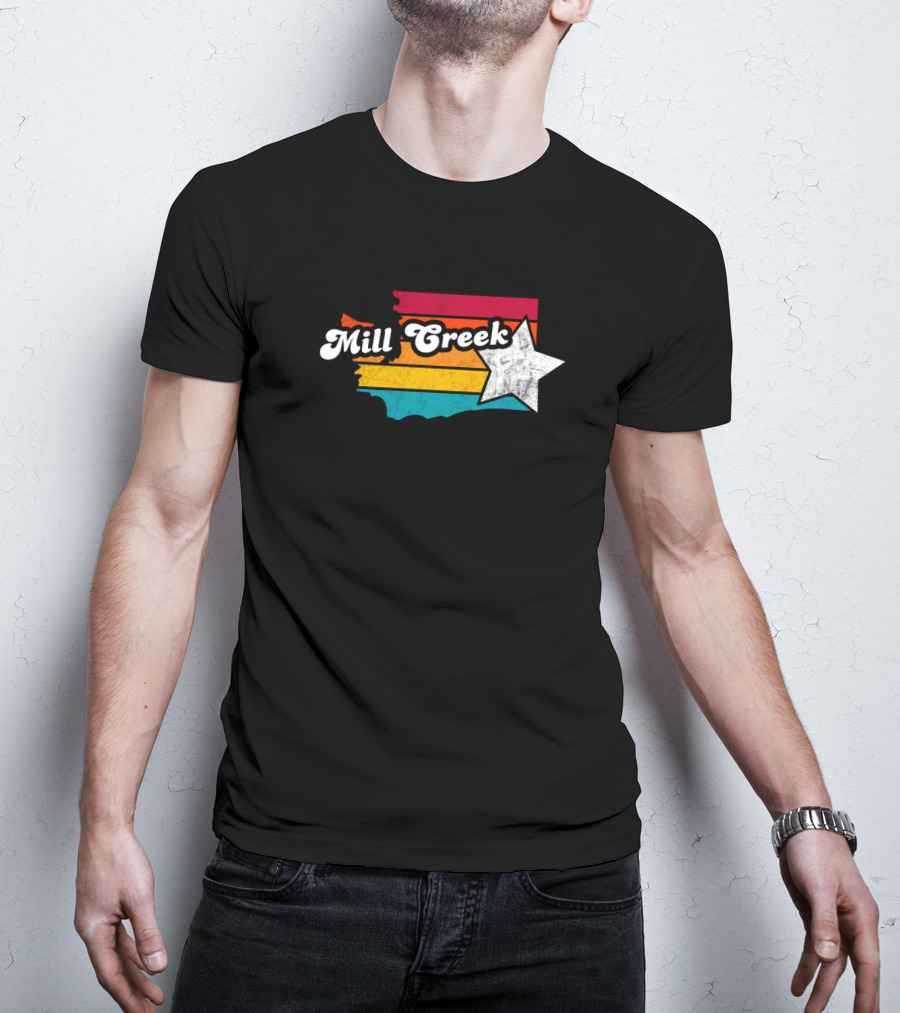 Mill Creek Washington Vintage Stripes Star T-Shirt