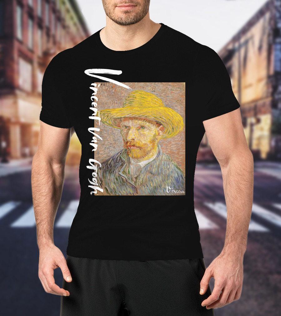 Vincent Van Gogh Self Portrait With Straw Hat Vincent T-Shirt