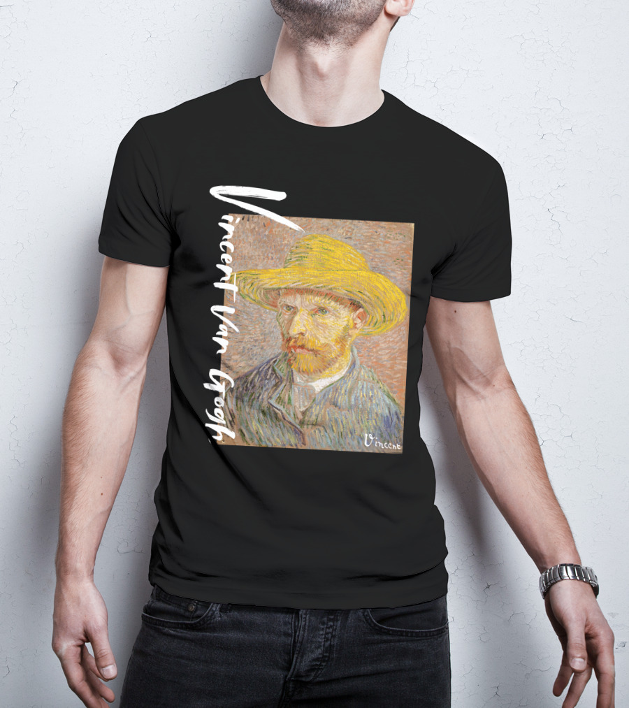 Vincent Van Gogh Self Portrait With Straw Hat Vincent T-Shirt