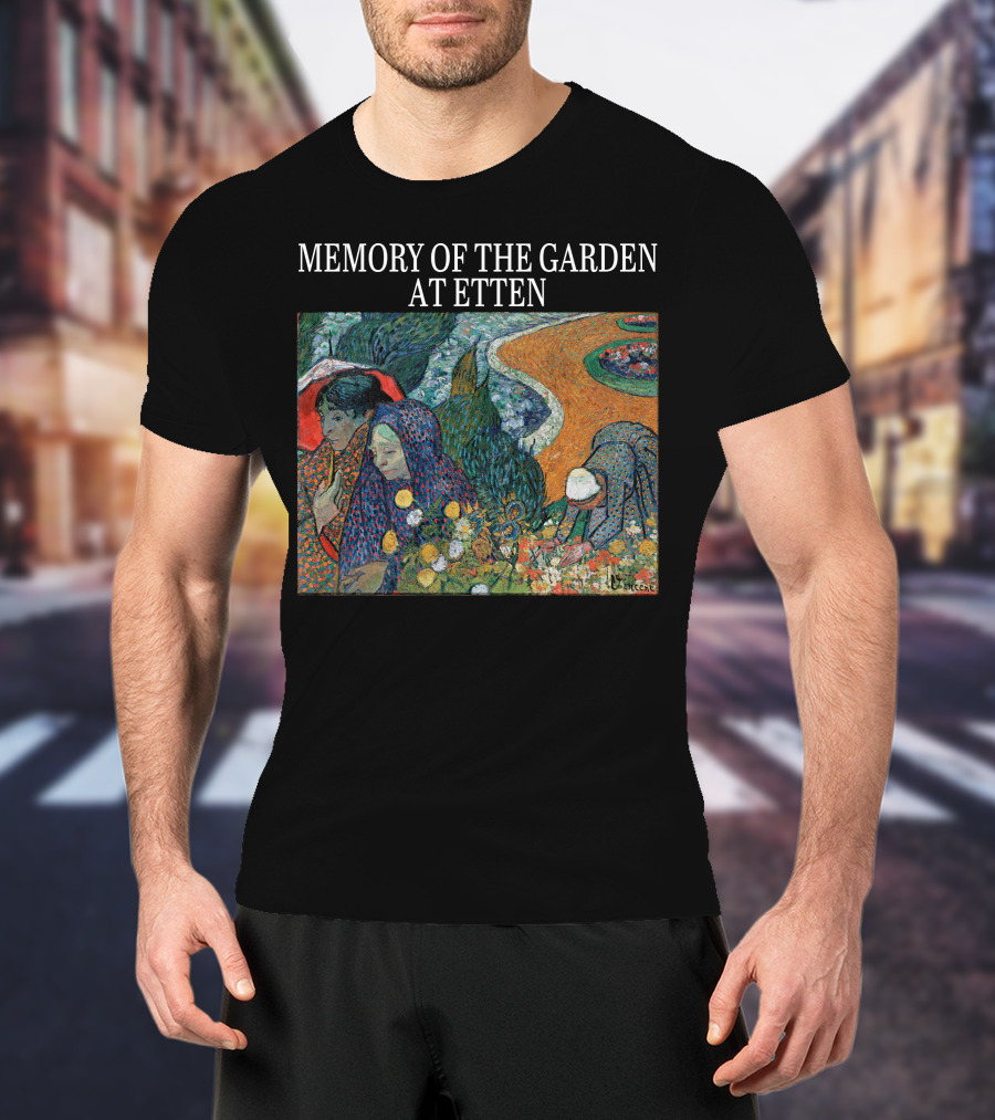 Memory Of The Garden At Etten Vincent Van Gogh Patterned Floral Scene T-Shirt