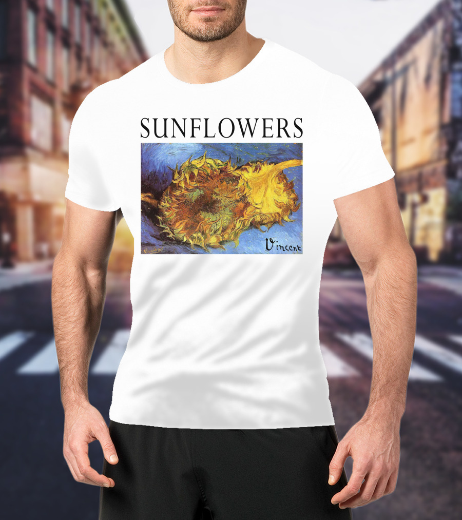 Sunflowers Vincent Van Gogh Painting Vincent Signature T-Shirt