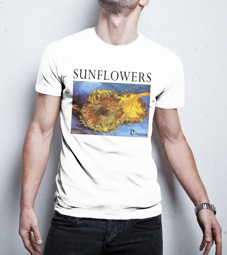 Sunflowers Vincent Van Gogh Painting Vincent Signature T-Shirt