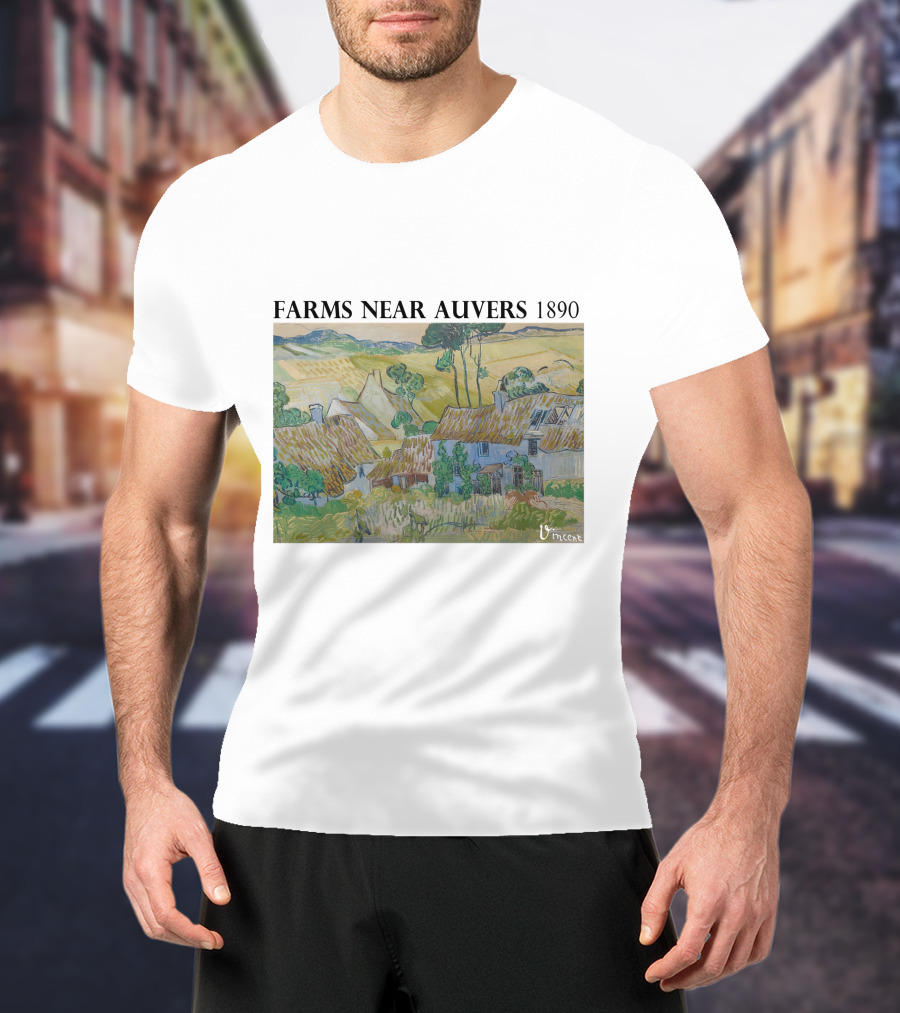 Farms Near Auvers 1890 Vincent Van Gogh T-Shirt