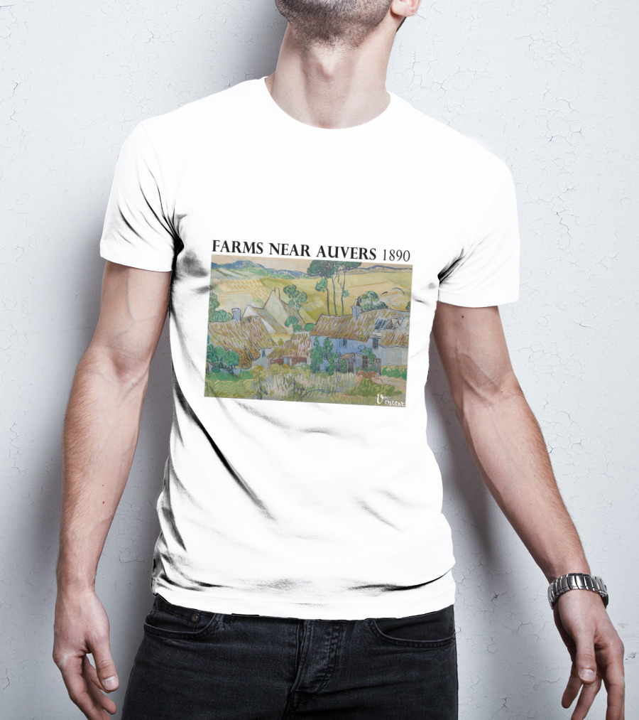 Farms Near Auvers 1890 Vincent Van Gogh T-Shirt