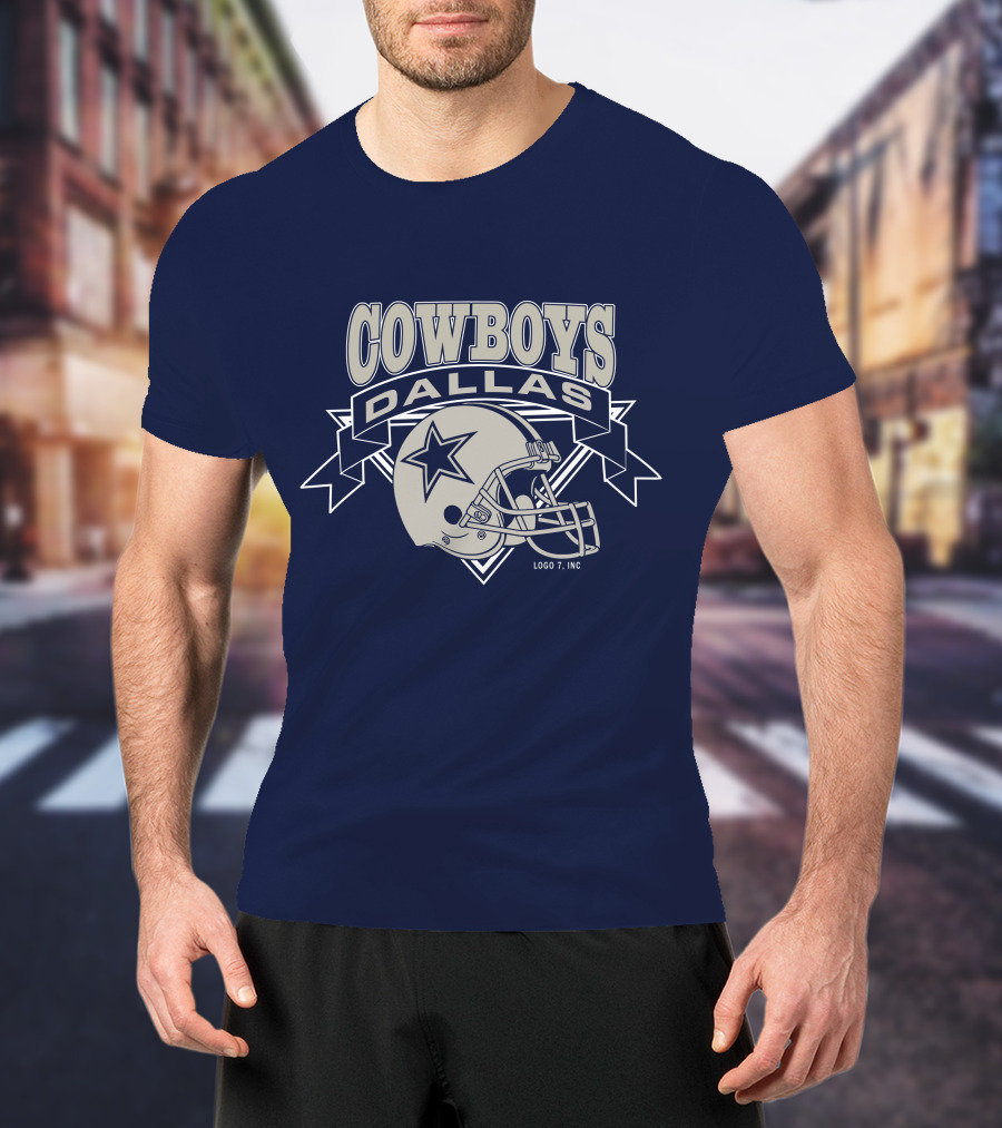 Dallas Cowboys Logo 7 Inc Helmet Star T-Shirt