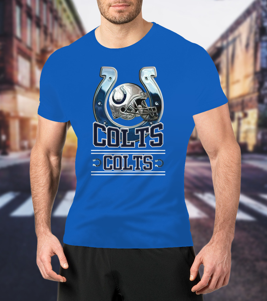 Colts Horseshoe Helmet Indianapolis Colts Colts T-Shirt