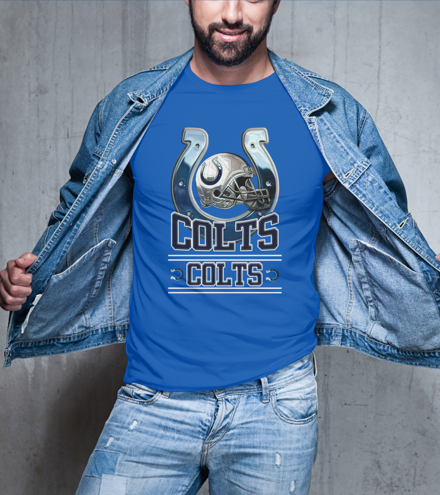 Colts Horseshoe Helmet Indianapolis Colts Colts T-Shirt