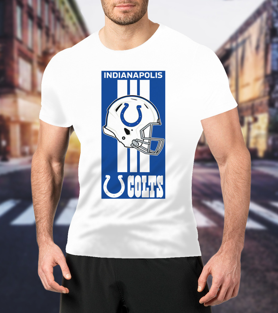 Indianapolis Colts Helmet Logo T-Shirt
