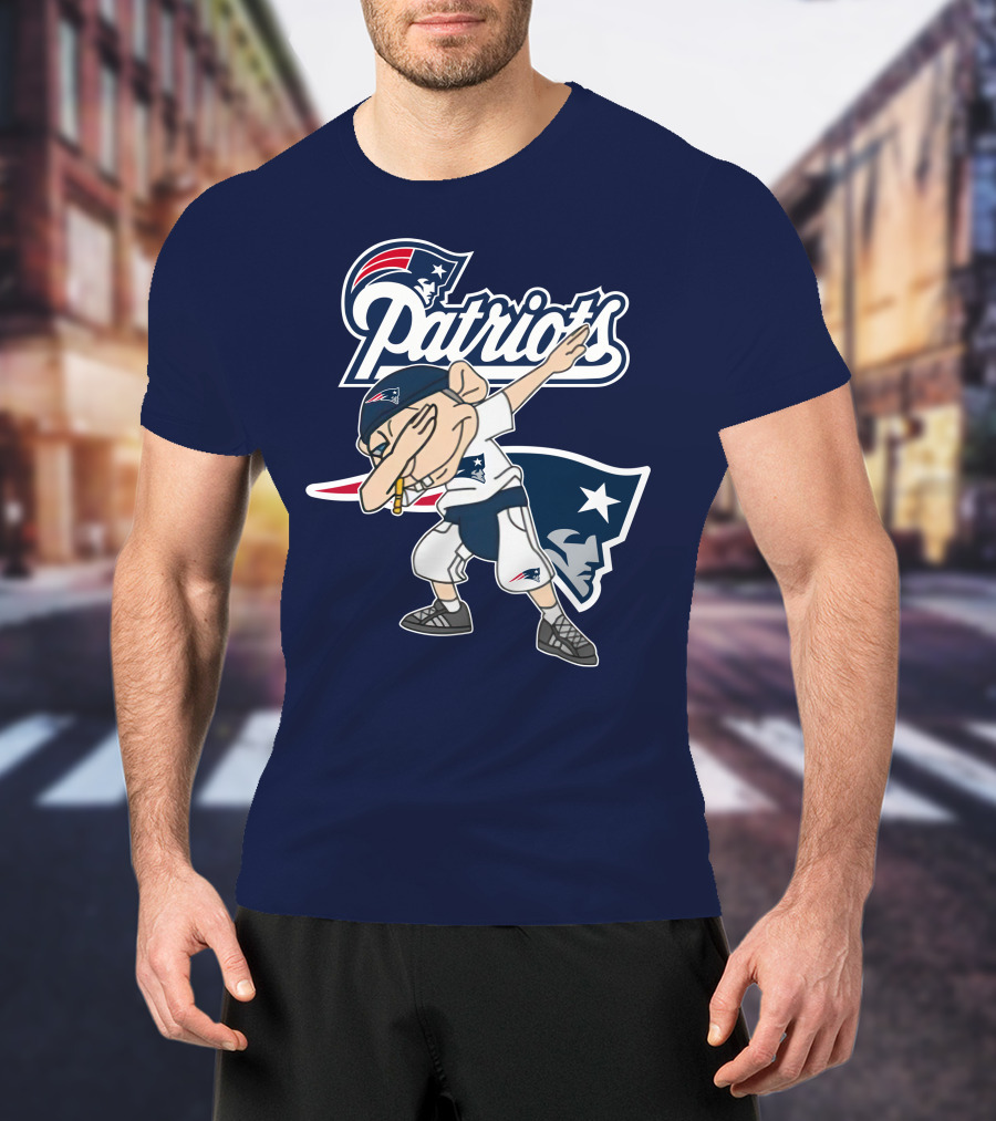 Patriots Dab Logo With Mascot And New England Patriot T-Shirt