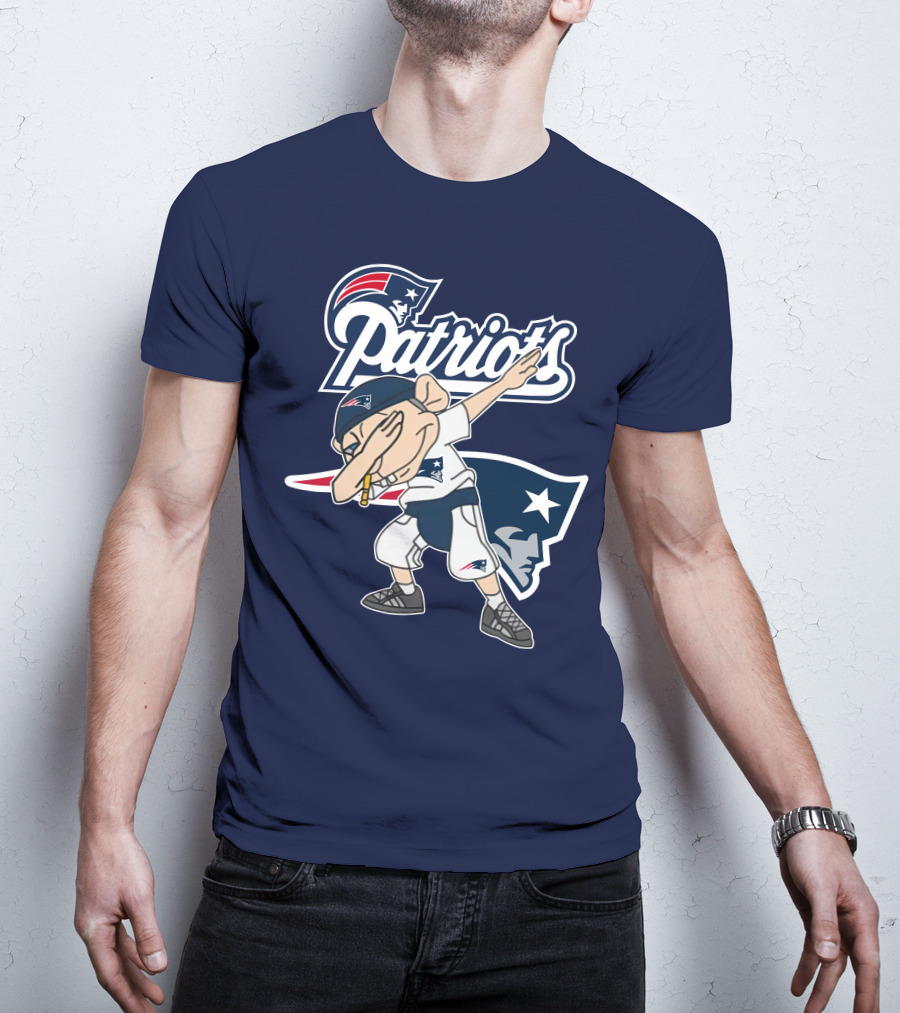 Patriots Dab Logo With Mascot And New England Patriot T-Shirt
