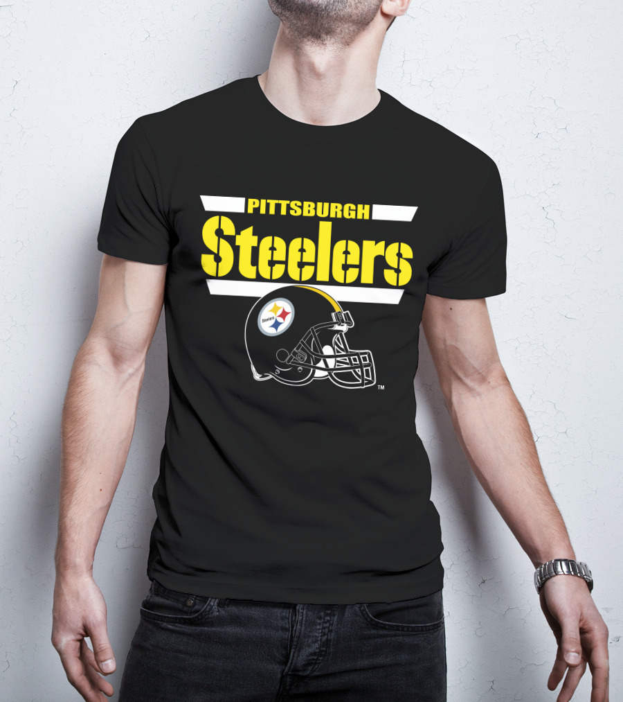 Pittsburgh Steelers Helmet Logo NFL Fan Gear T-Shirt