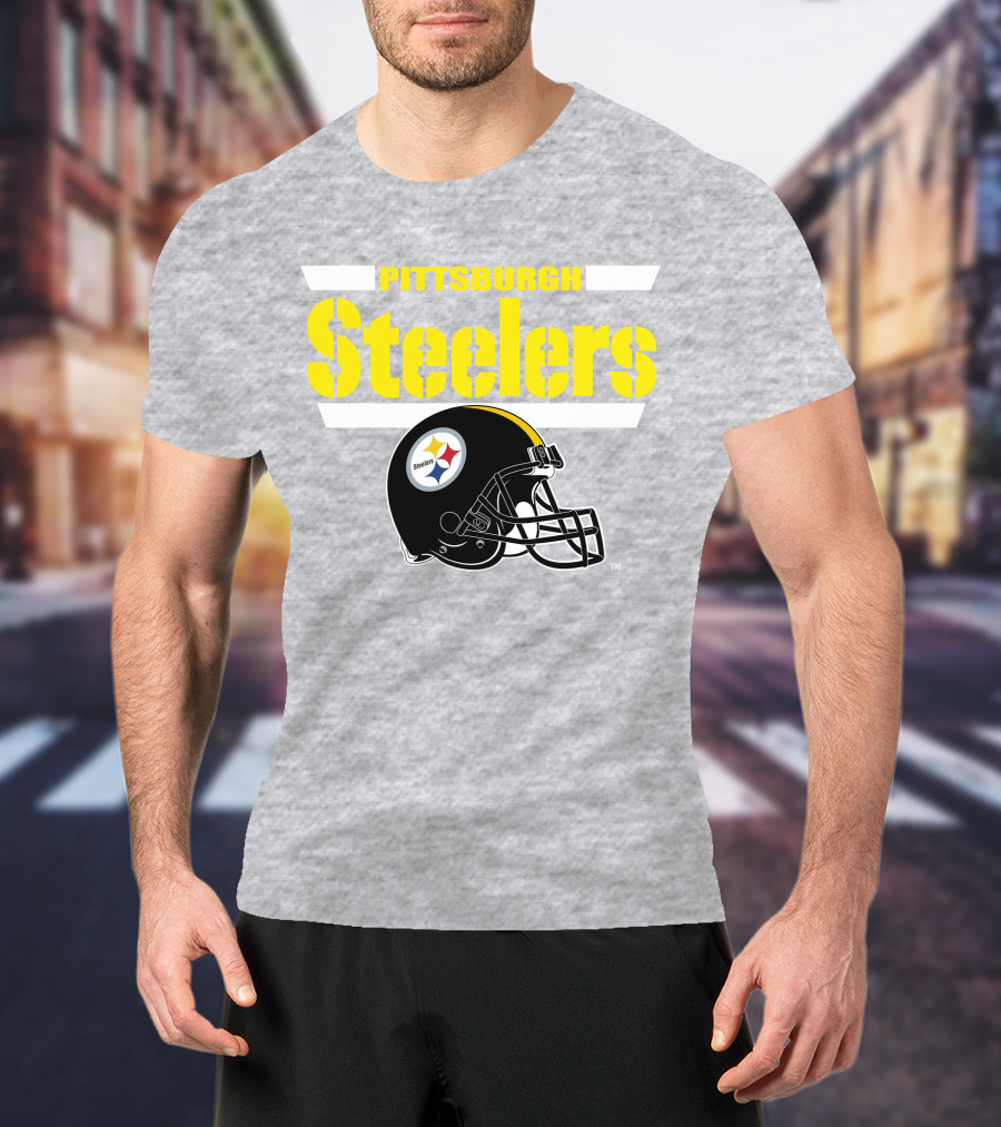 Pittsburgh Steelers Football Helmet NFL Team T-Shirt