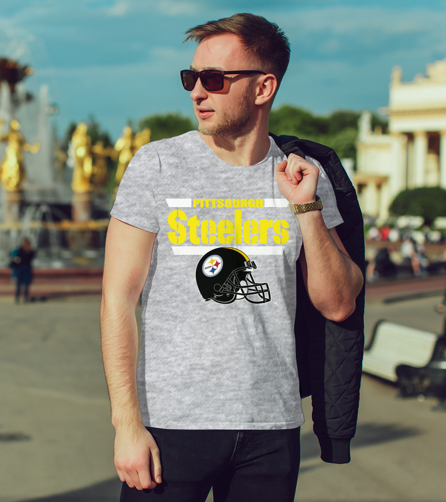 Pittsburgh Steelers Football Helmet NFL Team T-Shirt