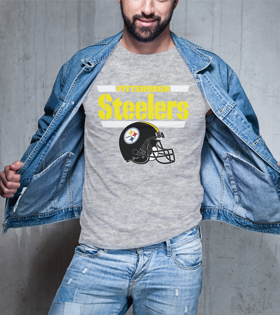 Pittsburgh Steelers Football Helmet NFL Team T-Shirt