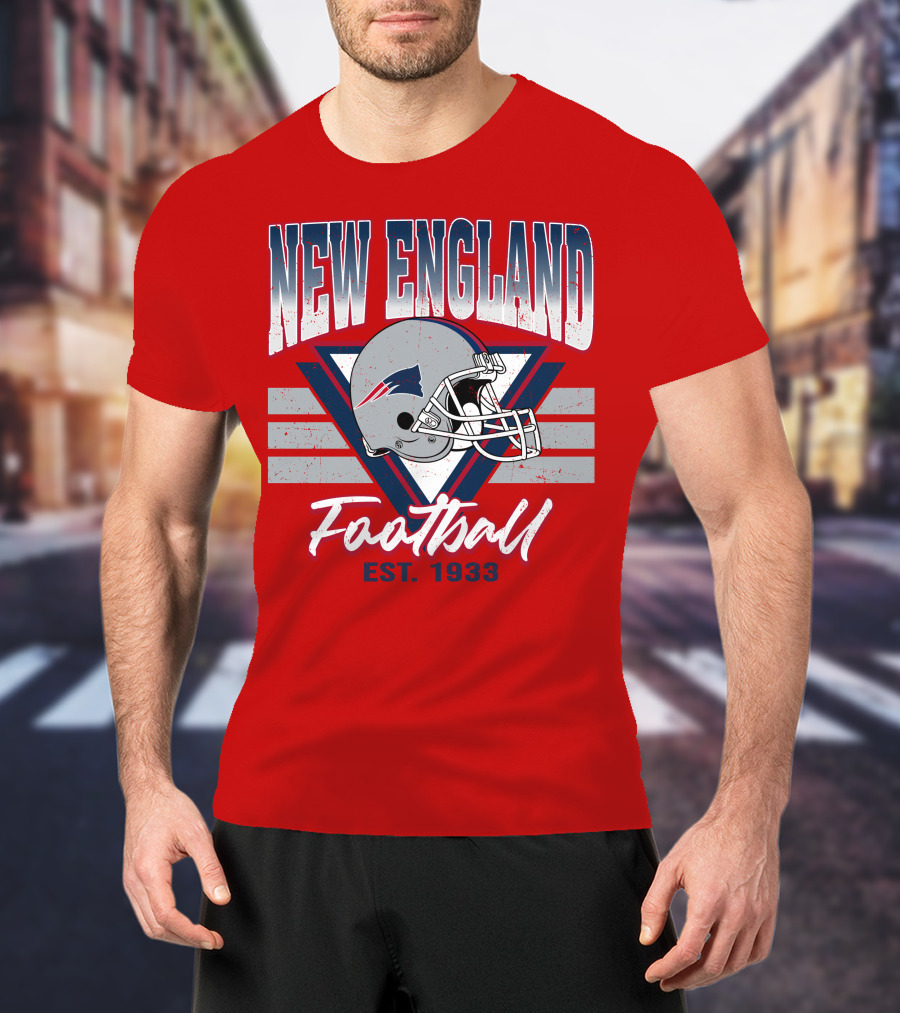 New England Patriots Football Helmet Est. 1933 T-Shirt