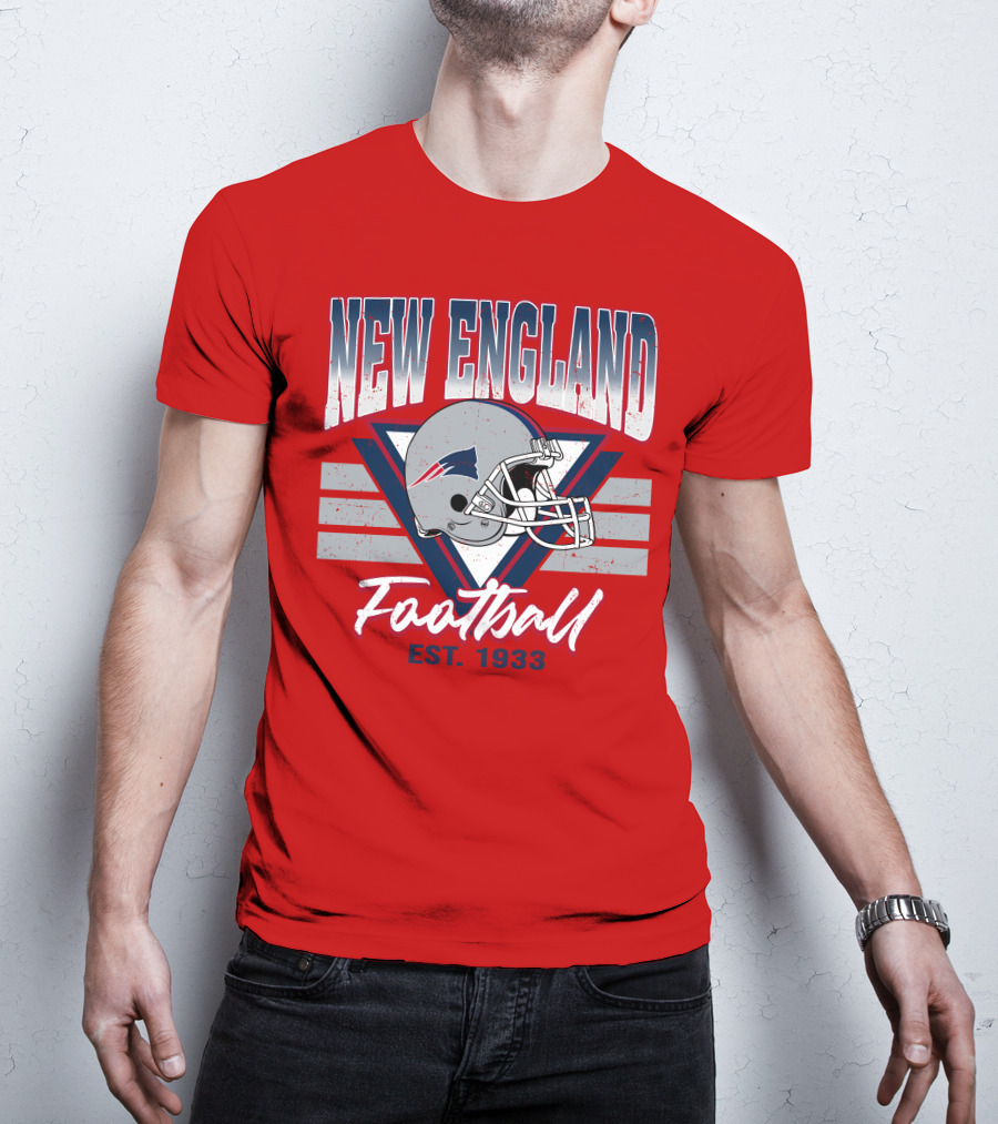New England Patriots Football Helmet Est. 1933 T-Shirt