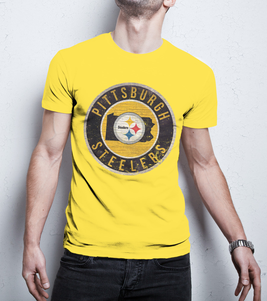 Pittsburgh Steelers Pennsylvania State Logo Circle T-Shirt