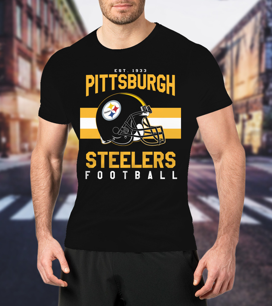 Pittsburgh Steelers Football Est. 1933 Helmet T-Shirt