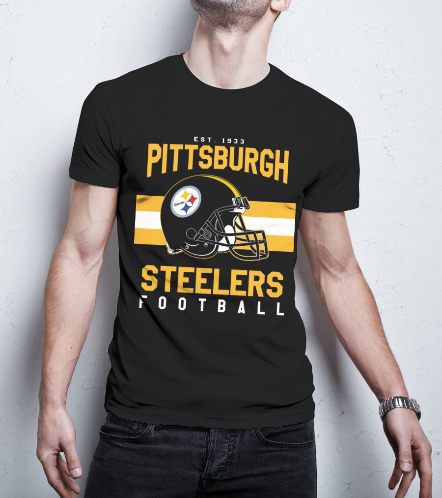 Pittsburgh Steelers Football Est. 1933 Helmet T-Shirt