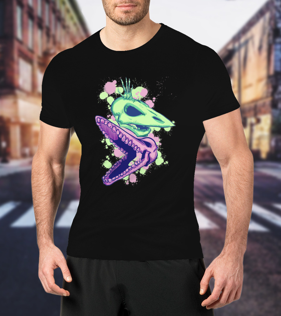 Adam And Barb Skulls Neon Splatter 658174 T-Shirt