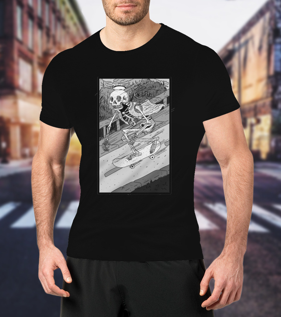 As Fast As You Can Skeleton Skateboarding 349048 T-Shirt