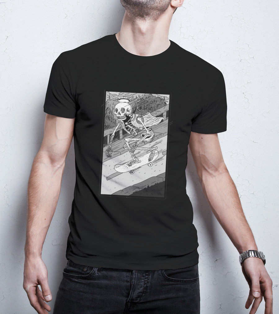 As Fast As You Can Skeleton Skateboarding 349048 T-Shirt