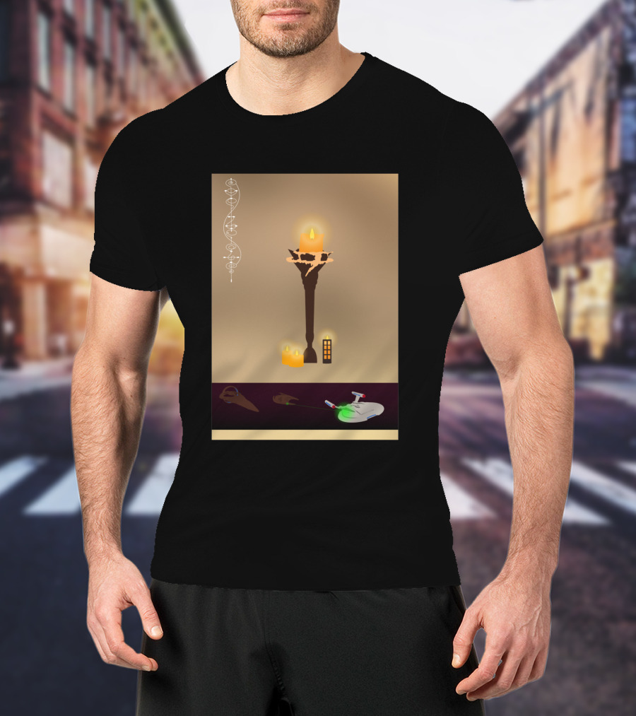 Awakening 1435225 Candlelight Mystery With Abstract Spiral And Tool Symbols T-Shirt