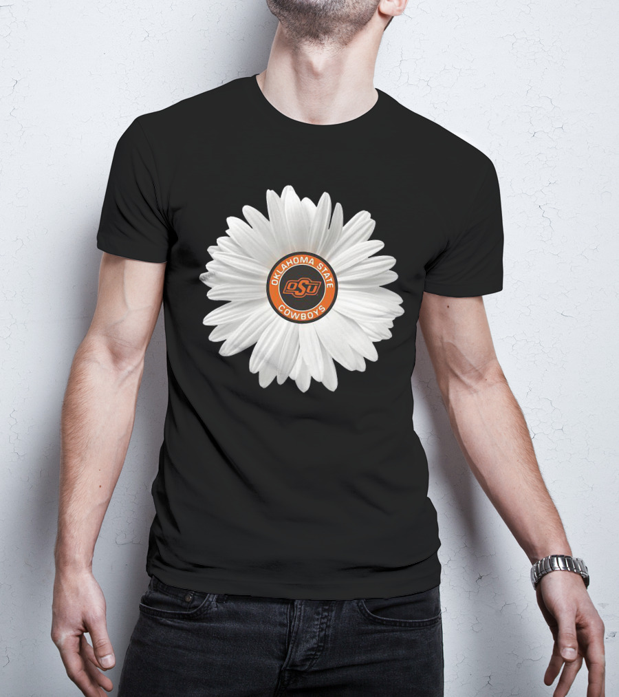 Oklahoma State Cowboys Fan Club Flower Emblem OSU T-Shirt