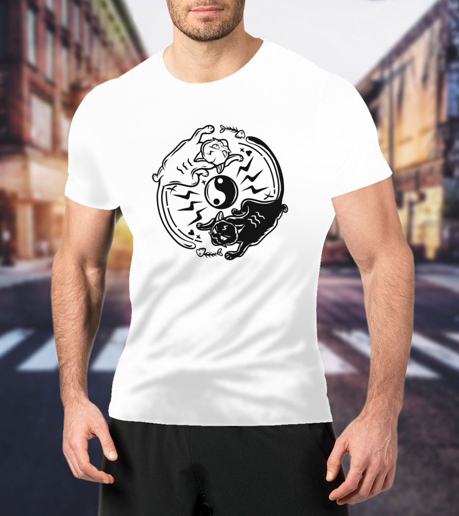 Balance 1185067 Yin Yang Cats T-Shirt