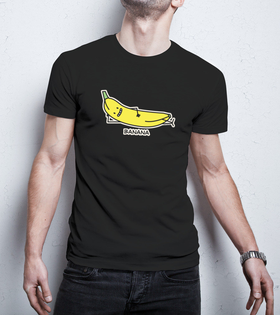 Happy Banana Relaxing Smiling Laying Down T-Shirt
