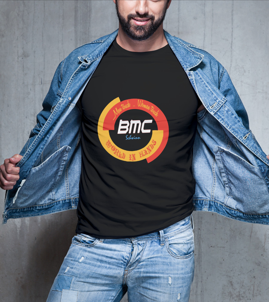 BMC Schwinn Men Touch Women Touch World In Hands Vintage T-Shirt