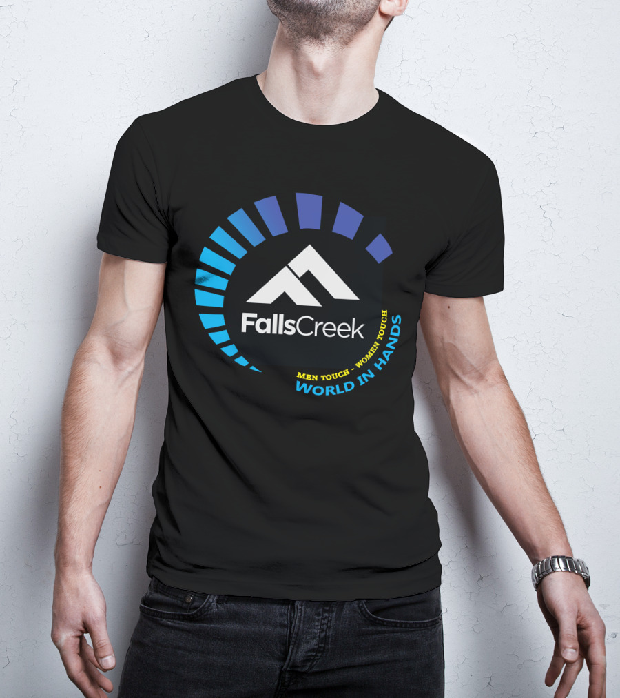 Falls Creek Men Touch Women Touch World In Hands T-Shirt