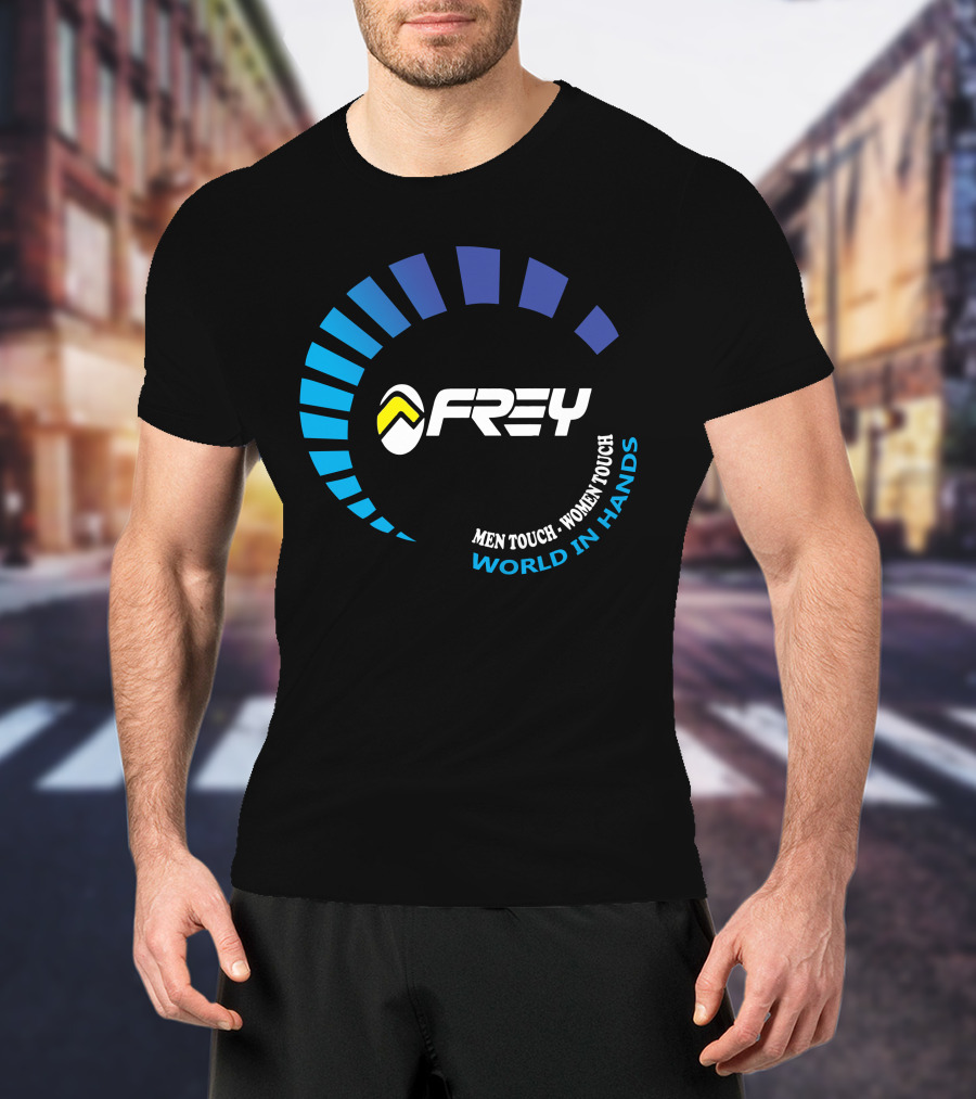 FREY Men Touch Women Touch World In Hands T-Shirt