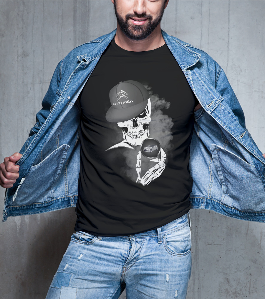 CITROEN DS3 Skull With Cap And Smoke T-Shirt