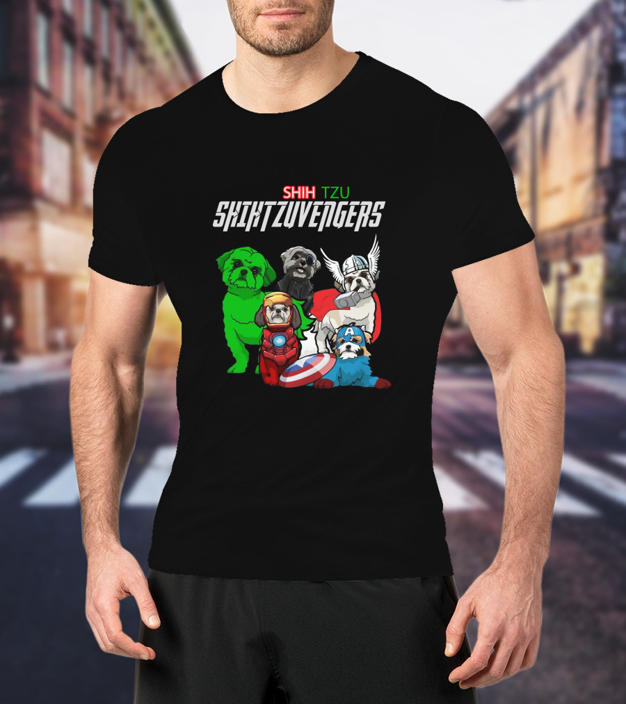 Shih Tzu Marvel Avengers Crossover T-Shirt