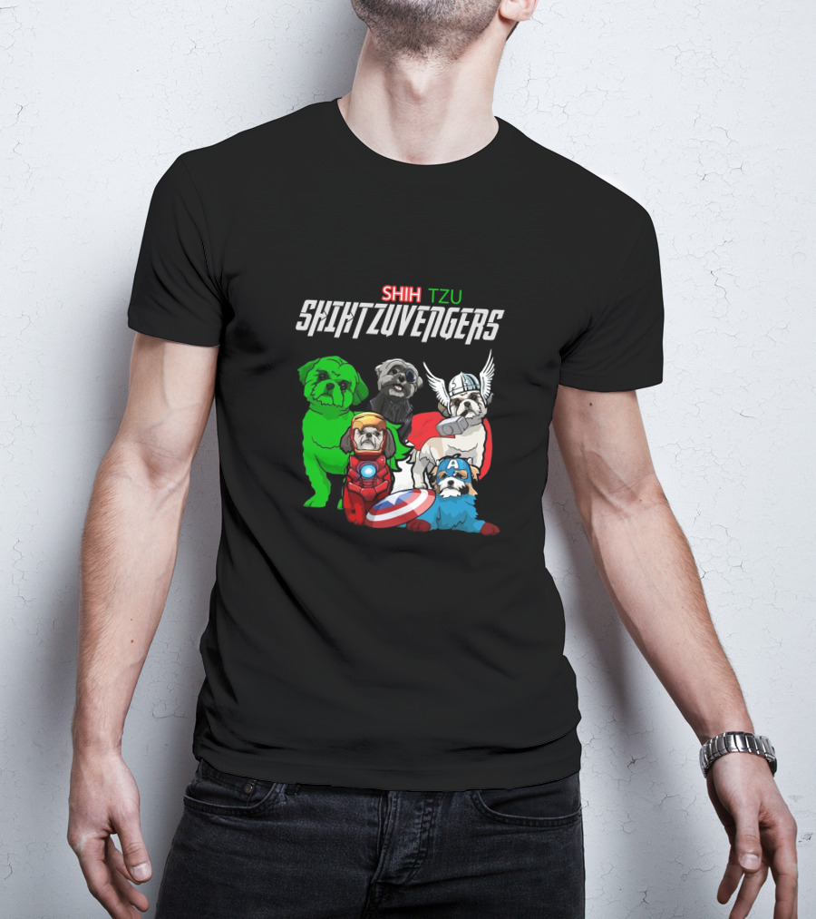 Shih Tzu Marvel Avengers Crossover T-Shirt