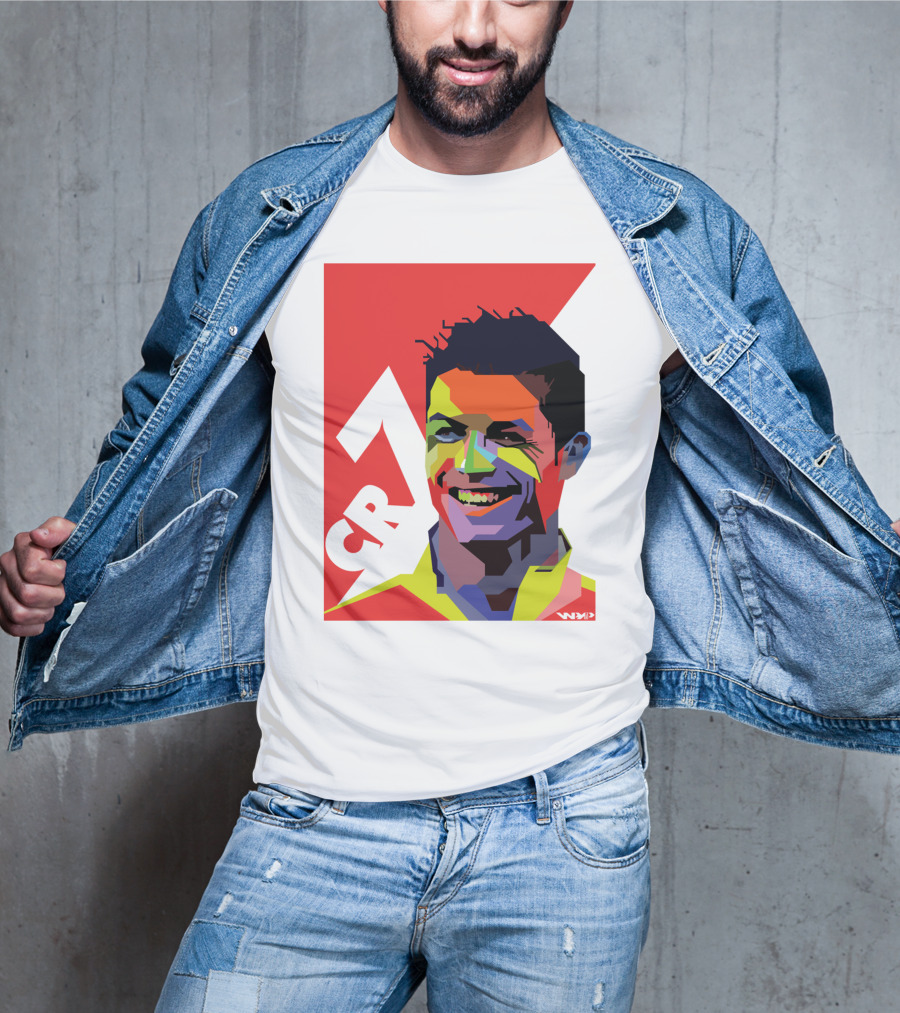 CR7 Colorful Soccer Icon T-Shirt