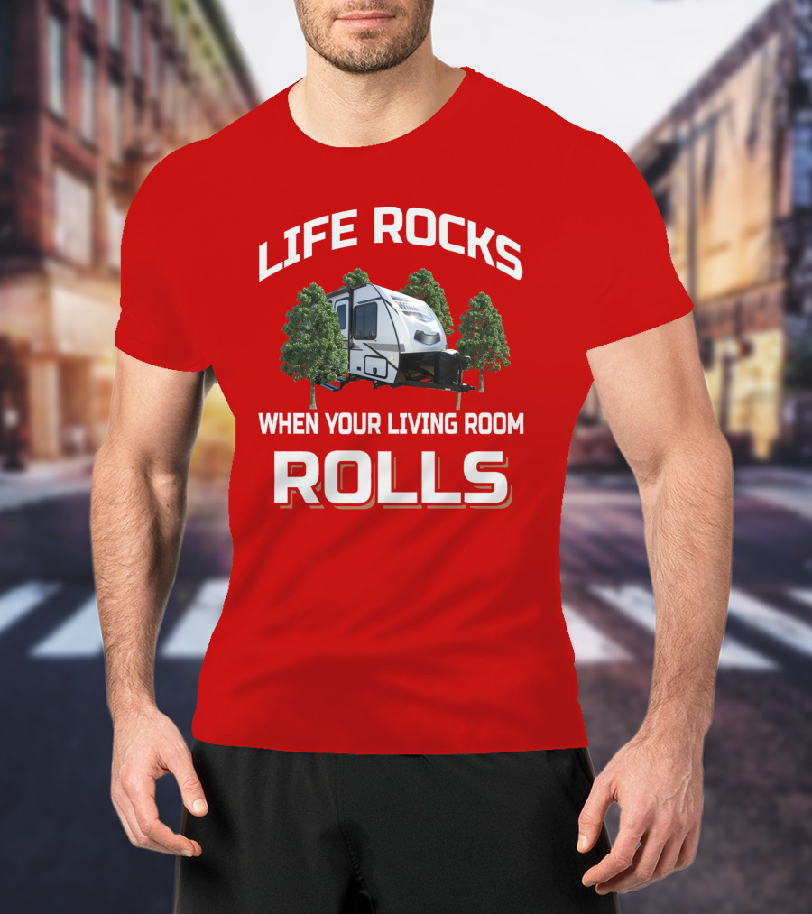 LIFE ROCKS WHEN YOUR LIVING ROOM ROLLS Micro Minnie T-Shirt