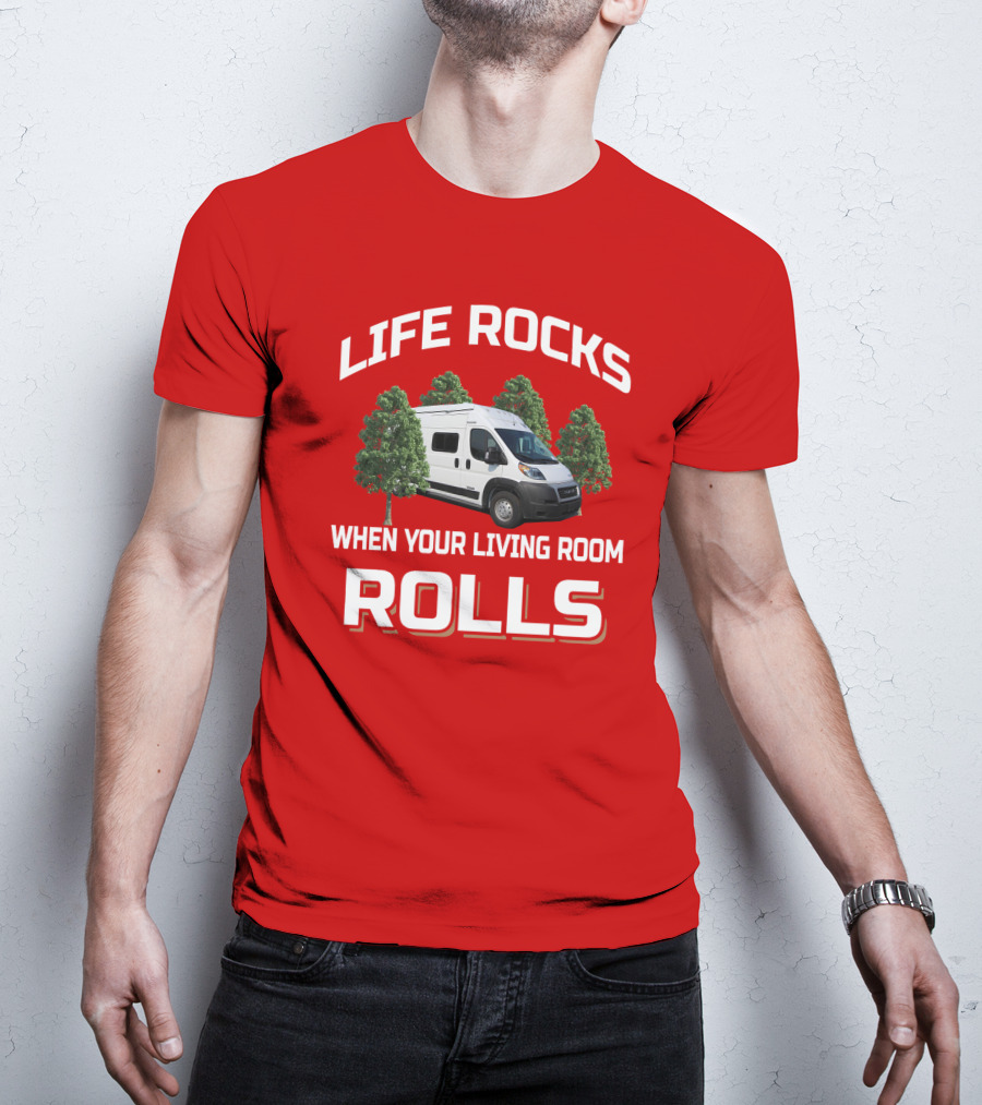 LIFE ROCKS WHEN YOUR LIVING ROOM ROLLS Winnebago Solis T-Shirt