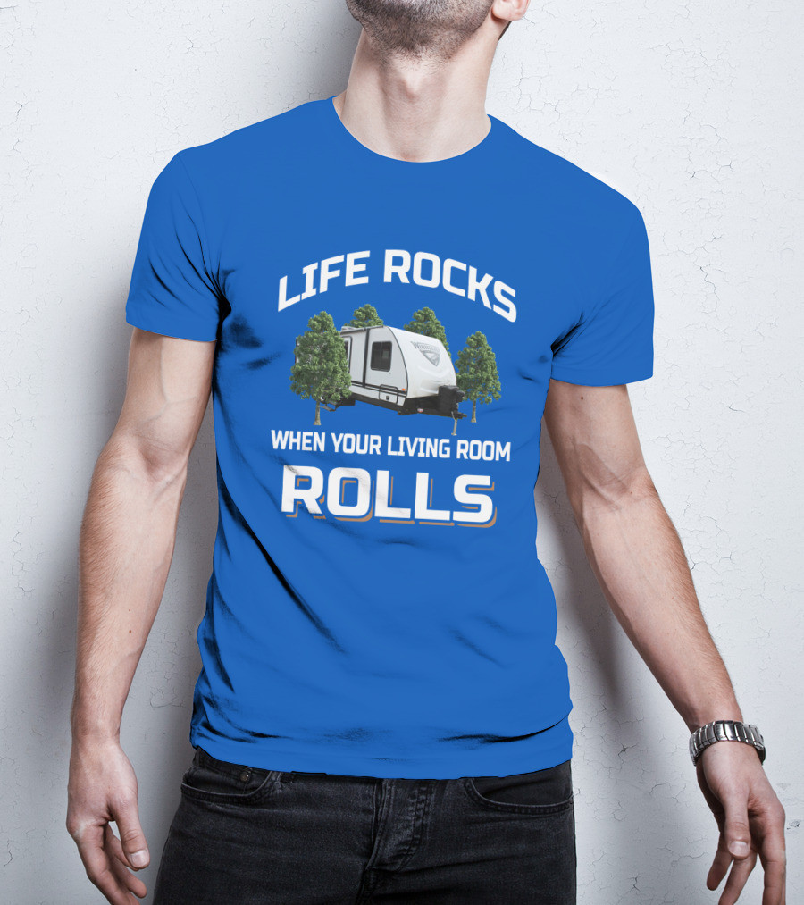 Life Rocks When Your Living Room Rolls Winnebago Minnie T-Shirt