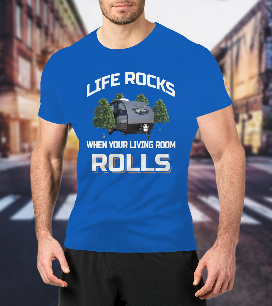 Life Rocks When Your Living Room Rolls Wolf Pup T-Shirt