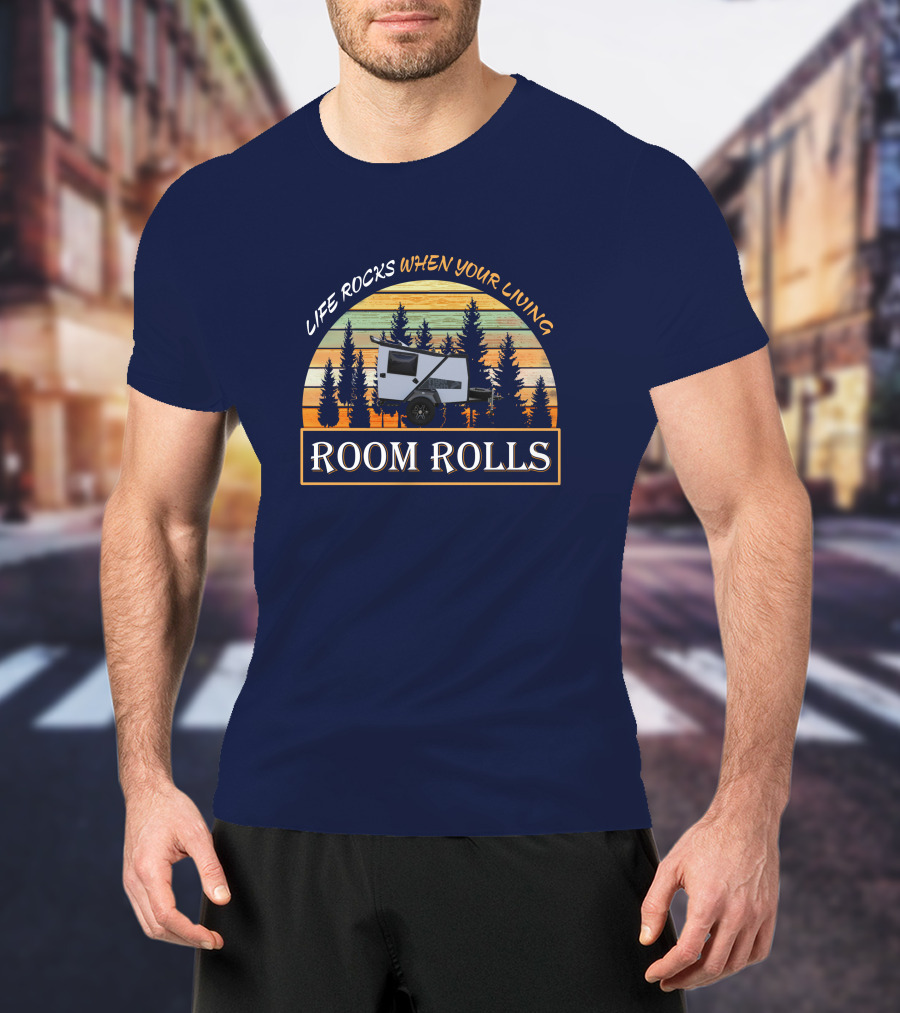 LIFE ROCKS WHEN YOUR LIVING ROOM ROLLS Taxa Tiger Moth OVERLAND T-Shirt