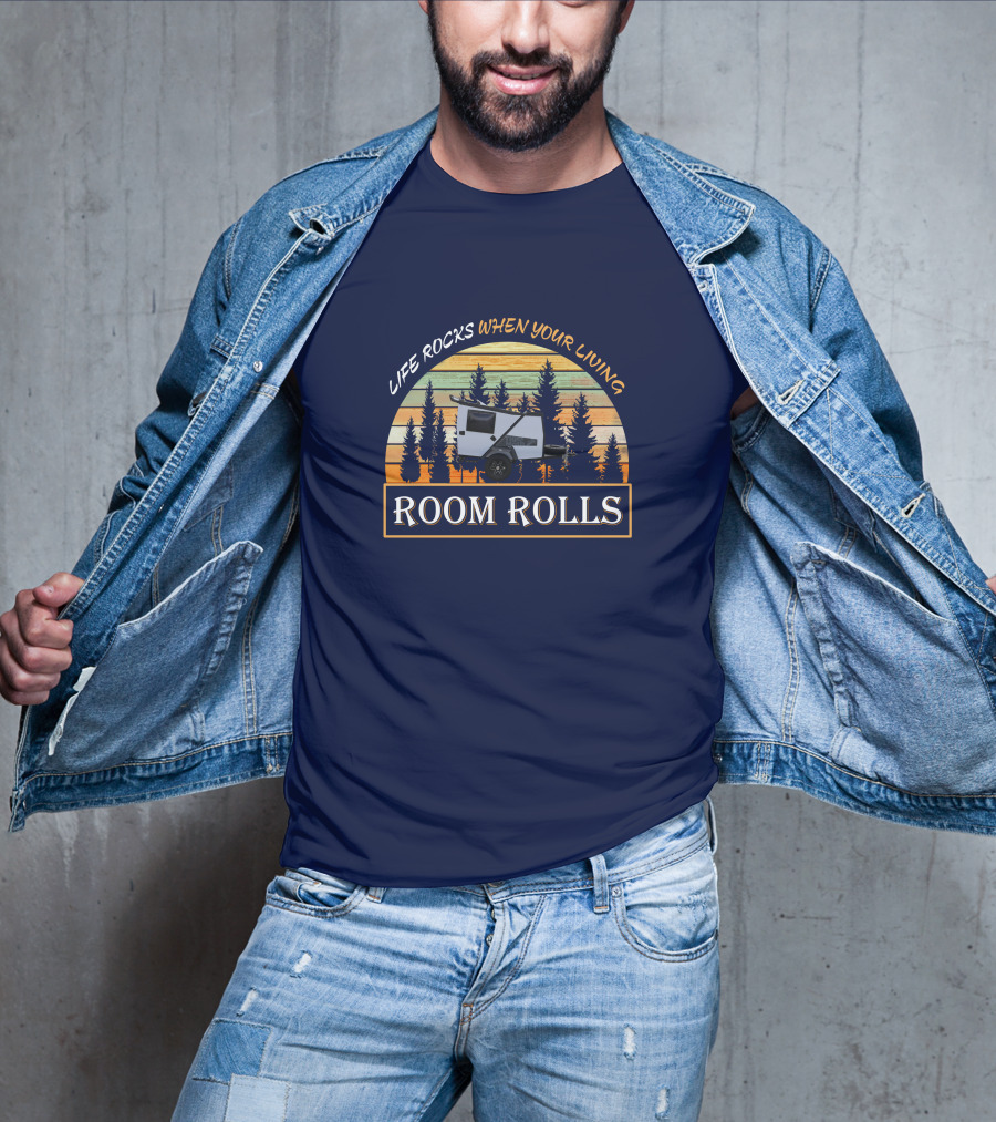 LIFE ROCKS WHEN YOUR LIVING ROOM ROLLS Taxa Tiger Moth OVERLAND T-Shirt