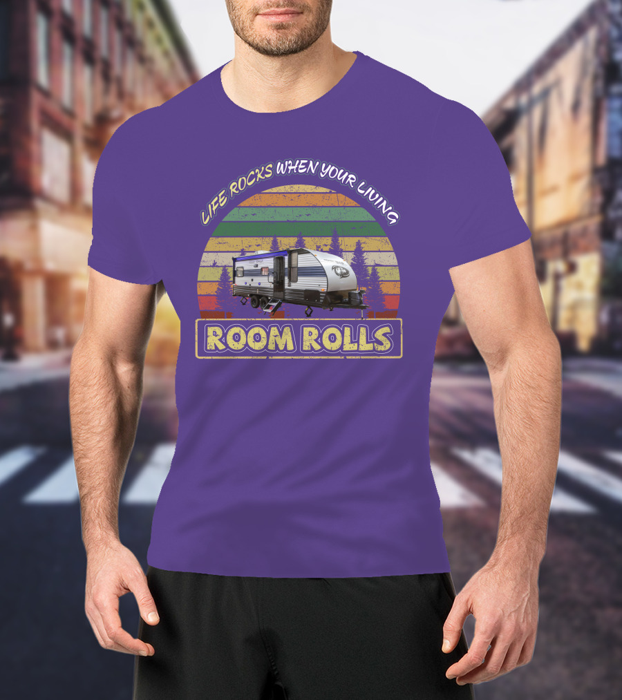 LIFE ROCKS WHEN YOUR LIVING ROOM ROLLS Grey Wolf 20RDSE T-Shirt