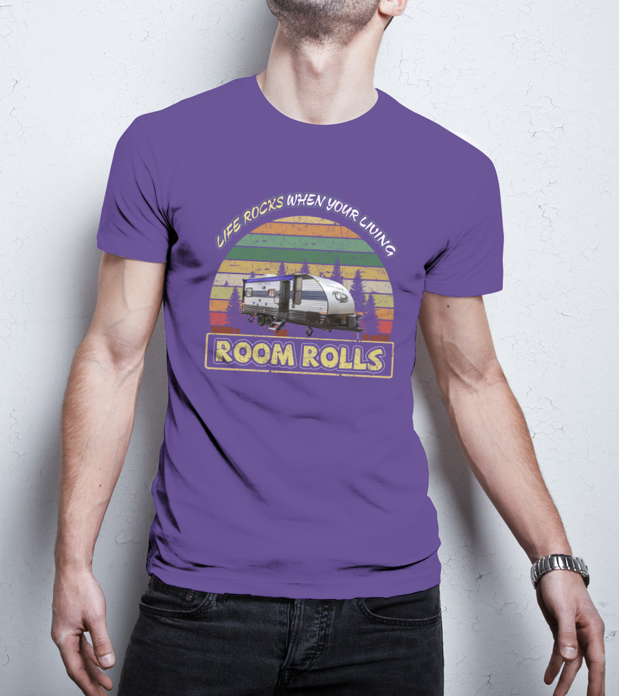 LIFE ROCKS WHEN YOUR LIVING ROOM ROLLS Grey Wolf 20RDSE T-Shirt