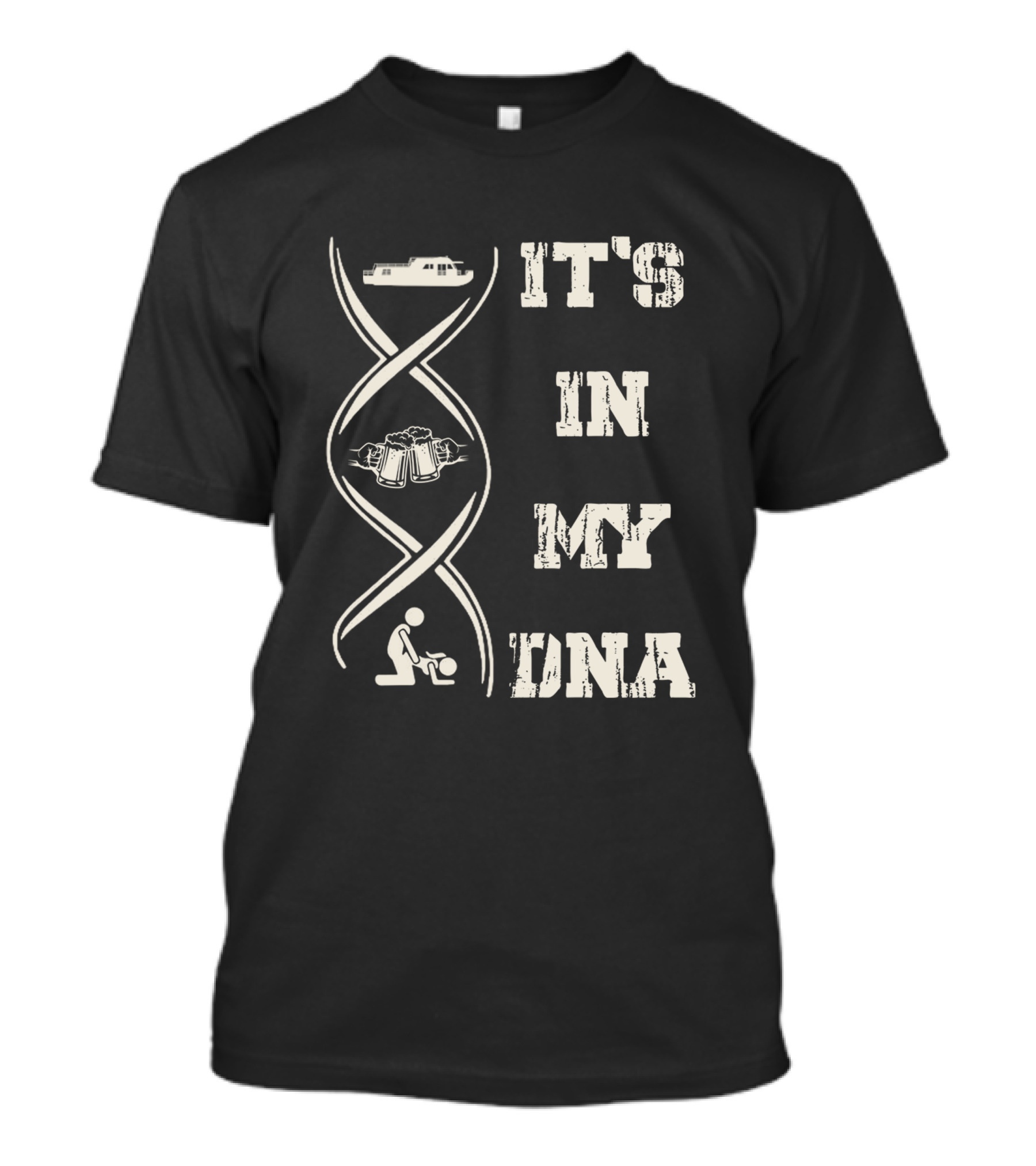 It's In My DNA Gibson Boat Beer Gardening T-Shirt